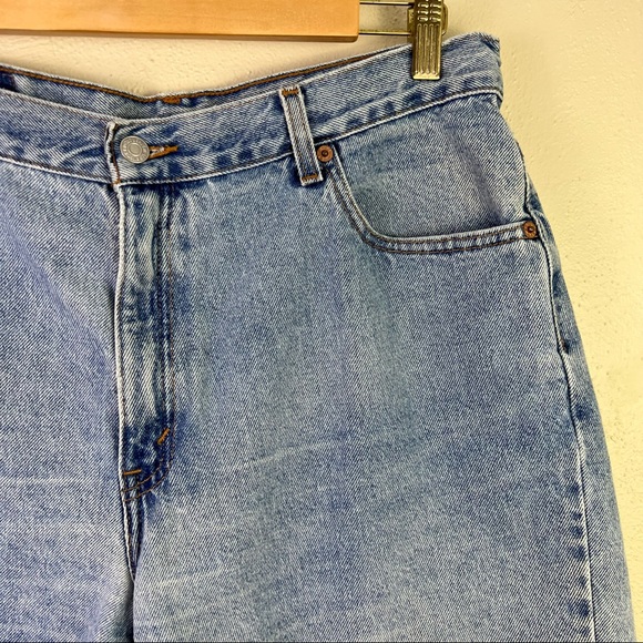 Levi’s Light Wash Vintage Denim Dad Shorts Size 14 100% Cotton High Rise Fit - Picture 3 of 16